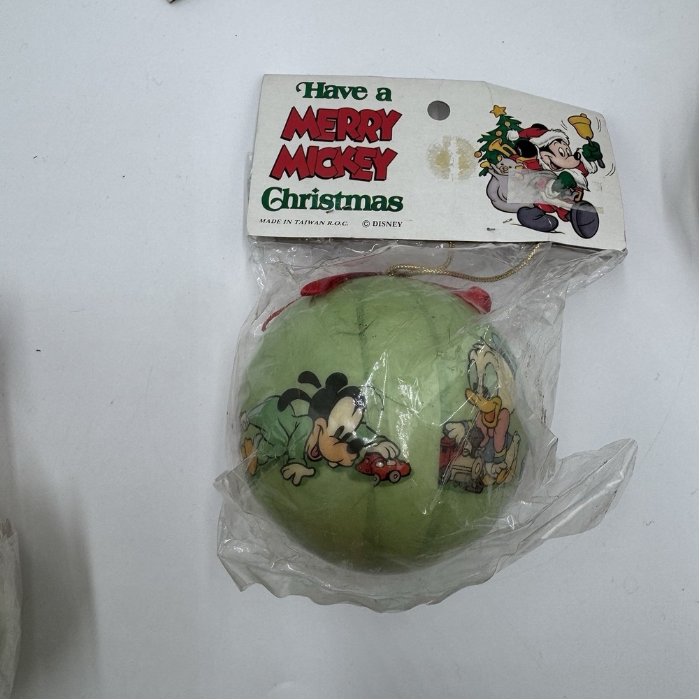 Vintage Disney Baby's 1st Christmas Ornament Lot 9 Mickey Minnie NOS Taiwan - Picture 11 of 16